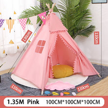 Load image into Gallery viewer, Children&#39;s Tent Teepee Tent For Kids Portable Tipi House For Children Cabana Kids Tents Decoration Carpet LED Lights
