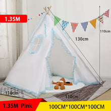 Load image into Gallery viewer, Children&#39;s Tent Teepee Tent For Kids Portable Tipi House For Children Cabana Kids Tents Decoration Carpet LED Lights
