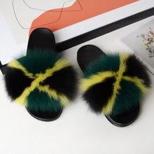 Load image into Gallery viewer, New Arrival Girl Luxury Fluffy Fur Slippers Ladies Indoor Warm Furry Fur Flip Flops Women Amazing Plush Fur Slides Wholesale Hot
