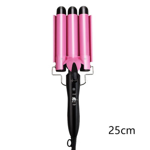 Hair Curling Iron Ceramic Professional Triple Barrel Hair Curler Egg Roll Hair Styling Tools Hair Styler Wand Curler Irons - EU Plug!