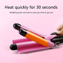 Load image into Gallery viewer, Hair Curling Iron Ceramic Professional Triple Barrel Hair Curler Egg Roll Hair Styling Tools Hair Styler Wand Curler Irons - EU Plug!
