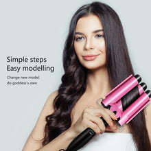 Load image into Gallery viewer, Hair Curling Iron Ceramic Professional Triple Barrel Hair Curler Egg Roll Hair Styling Tools Hair Styler Wand Curler Irons - EU Plug!
