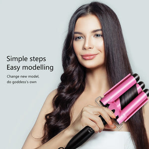 Hair Curling Iron Ceramic Professional Triple Barrel Hair Curler Egg Roll Hair Styling Tools Hair Styler Wand Curler Irons - EU Plug!