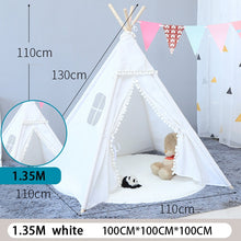 Load image into Gallery viewer, Children&#39;s Tent Teepee Tent For Kids Portable Tipi House For Children Cabana Kids Tents Decoration Carpet LED Lights
