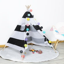 Load image into Gallery viewer, Children&#39;s Tent Teepee Tent For Kids Portable Tipi House For Children Cabana Kids Tents Decoration Carpet LED Lights
