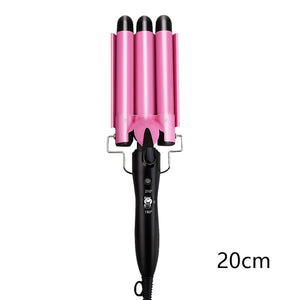 Hair Curling Iron Ceramic Professional Triple Barrel Hair Curler Egg Roll Hair Styling Tools Hair Styler Wand Curler Irons - EU Plug!