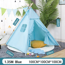 Load image into Gallery viewer, Children&#39;s Tent Teepee Tent For Kids Portable Tipi House For Children Cabana Kids Tents Decoration Carpet LED Lights
