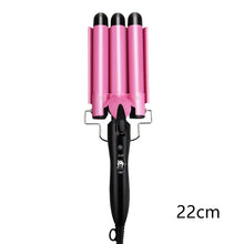 Load image into Gallery viewer, Hair Curling Iron Ceramic Professional Triple Barrel Hair Curler Egg Roll Hair Styling Tools Hair Styler Wand Curler Irons - EU Plug!
