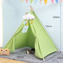 Load image into Gallery viewer, Children&#39;s Tent Teepee Tent For Kids Portable Tipi House For Children Cabana Kids Tents Decoration Carpet LED Lights
