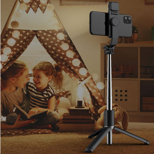 Wireless Bluetooth-compatible Selfie Stick Foldable Mini Tripod Shutter Remote Control for Ios Android