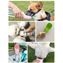 Load image into Gallery viewer, HOOPET Pet Dog Water Bottle Feeder Bowl Portable Water Food Bottle Pets Outdoor Travel Drinking Dog Bowls Water Bowl for Dogs
