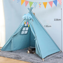 Load image into Gallery viewer, Children&#39;s Tent Teepee Tent For Kids Portable Tipi House For Children Cabana Kids Tents Decoration Carpet LED Lights
