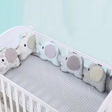 Load image into Gallery viewer, Baby Bed Cot Crib Bumper Set Animal Elephant - 6 pads
