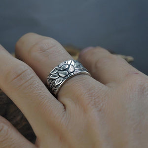 Lotus Silver Ring