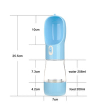 Load image into Gallery viewer, HOOPET Pet Dog Water Bottle Feeder Bowl Portable Water Food Bottle Pets Outdoor Travel Drinking Dog Bowls Water Bowl for Dogs
