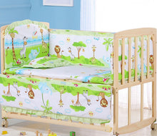 Load image into Gallery viewer, 6pcs 60*120 Newborn Baby Bedding Set For Girl Boy Crib Bumper Protector Crown Design Baby Bed Bumper Bed Sheet Pillowcase ZT44
