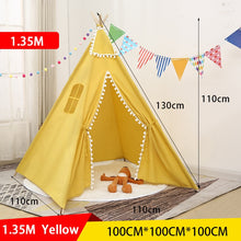 Load image into Gallery viewer, Children&#39;s Tent Teepee Tent For Kids Portable Tipi House For Children Cabana Kids Tents Decoration Carpet LED Lights
