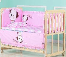 Load image into Gallery viewer, 6pcs 60*120 Newborn Baby Bedding Set For Girl Boy Crib Bumper Protector Crown Design Baby Bed Bumper Bed Sheet Pillowcase ZT44
