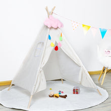 Load image into Gallery viewer, Children&#39;s Tent Teepee Tent For Kids Portable Tipi House For Children Cabana Kids Tents Decoration Carpet LED Lights
