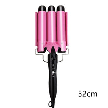 Load image into Gallery viewer, Hair Curling Iron Ceramic Professional Triple Barrel Hair Curler Egg Roll Hair Styling Tools Hair Styler Wand Curler Irons - EU Plug!
