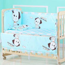 Load image into Gallery viewer, 6pcs 60*120 Newborn Baby Bedding Set For Girl Boy Crib Bumper Protector Crown Design Baby Bed Bumper Bed Sheet Pillowcase ZT44
